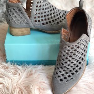 Jeffrey Campbell Gray Suede Ankle Boots